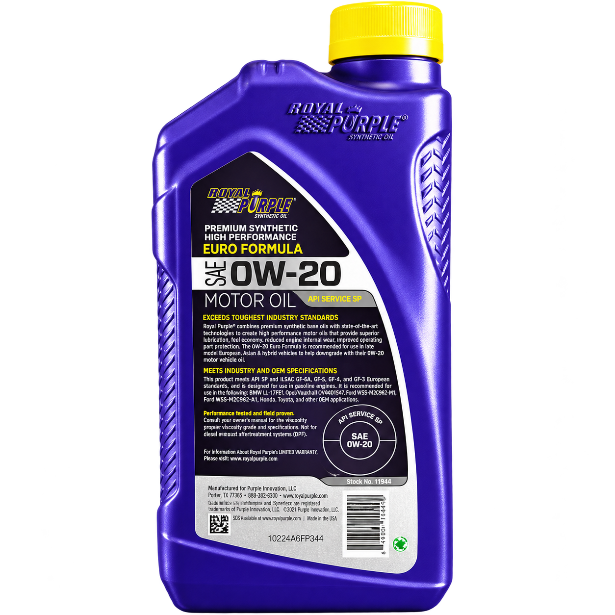 Royal Purple High Performance European Formula 0W-20 motorolja flaska
